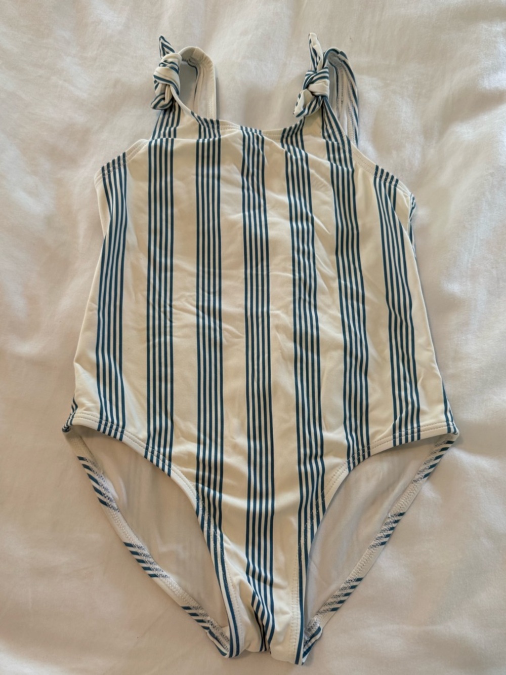 Zara Toddler Girl Blue Striped Swimsuit- Size 4-5 Years